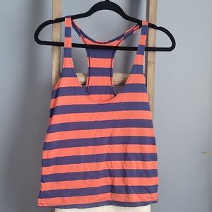 Splendid Orange and Blue Striped Tank Top